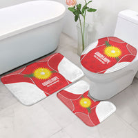 Guadeloupe Football Bathroom Set Allez Les Gwada Boys Red Color