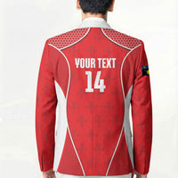 Guadeloupe Football Custom Blazer Allez Les Gwada Boys Red Color