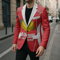 Guadeloupe Football Custom Blazer Allez Les Gwada Boys Red Color