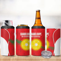 Guadeloupe Football 4 in 1 Can Cooler Tumbler Allez Les Gwada Boys Red Color
