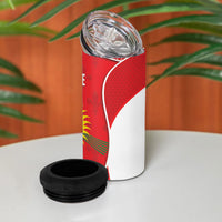 Guadeloupe Football 4 in 1 Can Cooler Tumbler Allez Les Gwada Boys Red Color