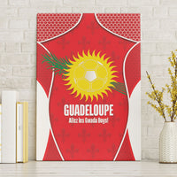 Guadeloupe Football Canvas Wall Art Allez Les Gwada Boys Red Color
