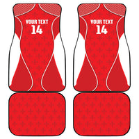Guadeloupe Football Custom Car Mats Allez Les Gwada Boys Red Color