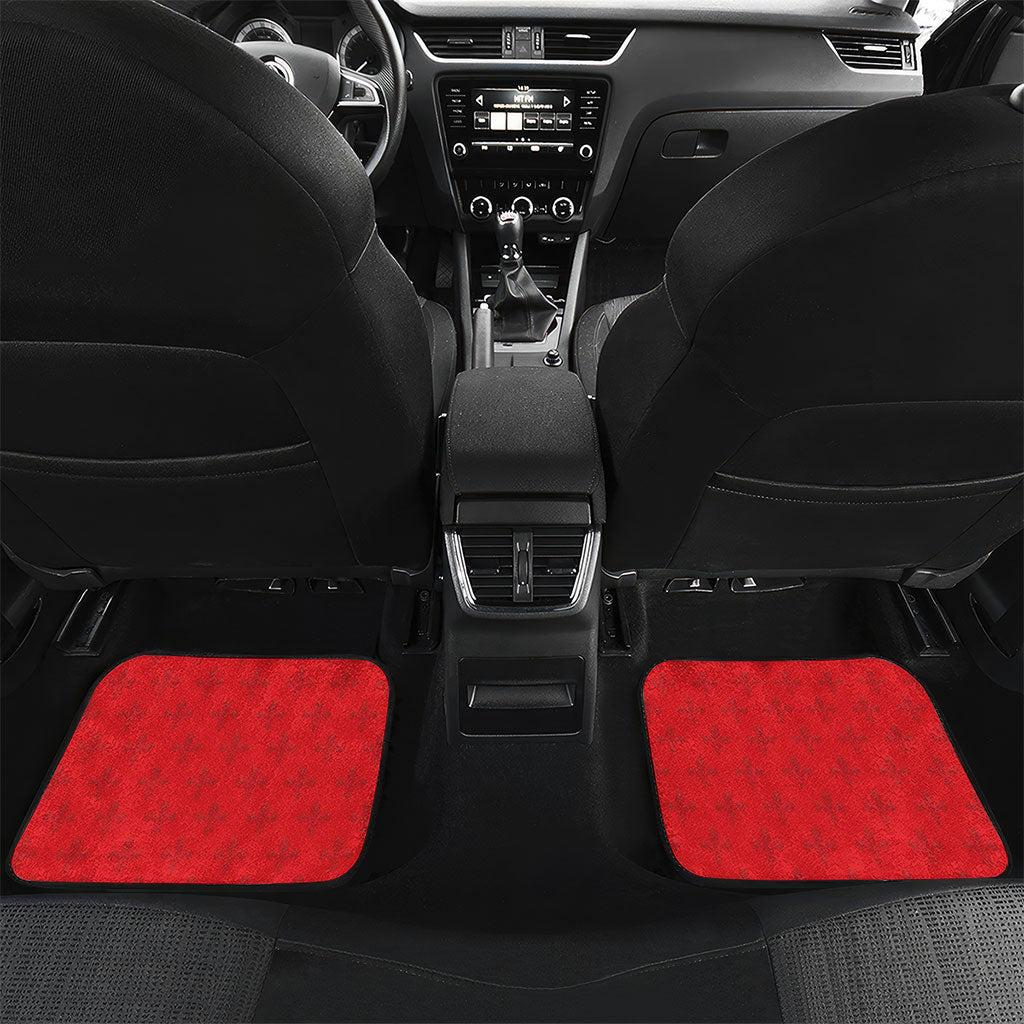 Guadeloupe Football Custom Car Mats Allez Les Gwada Boys Red Color