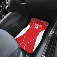 Guadeloupe Football Custom Car Mats Allez Les Gwada Boys Red Color