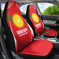Guadeloupe Football Car Seat Cover Allez Les Gwada Boys Red Color