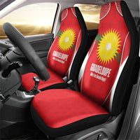 Guadeloupe Football Car Seat Cover Allez Les Gwada Boys Red Color