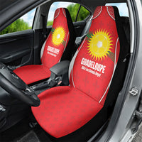 Guadeloupe Football Car Seat Cover Allez Les Gwada Boys Red Color