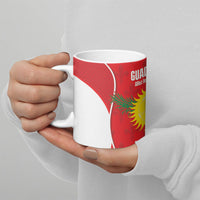 Guadeloupe Football Ceramic Mug Allez Les Gwada Boys Red Color