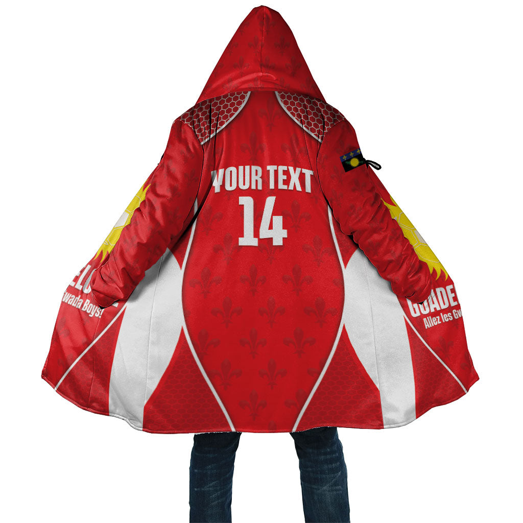 Guadeloupe Football Custom Cloak Allez Les Gwada Boys Red Color