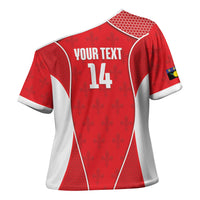 Guadeloupe Football Custom Cross Shoulder Shirt Allez Les Gwada Boys Red Color