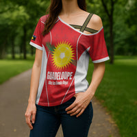 Guadeloupe Football Custom Cross Shoulder Shirt Allez Les Gwada Boys Red Color