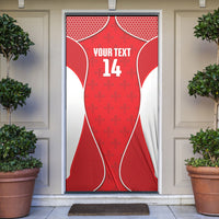 Guadeloupe Football Custom Door Cover Allez Les Gwada Boys Red Color