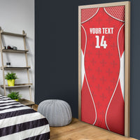 Guadeloupe Football Custom Door Cover Allez Les Gwada Boys Red Color