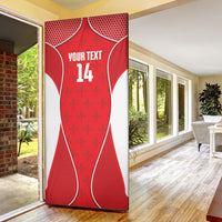 Guadeloupe Football Custom Door Cover Allez Les Gwada Boys Red Color