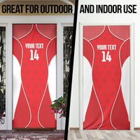 Guadeloupe Football Custom Door Cover Allez Les Gwada Boys Red Color