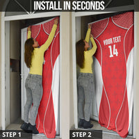 Guadeloupe Football Custom Door Cover Allez Les Gwada Boys Red Color
