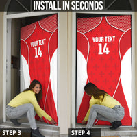 Guadeloupe Football Custom Door Cover Allez Les Gwada Boys Red Color