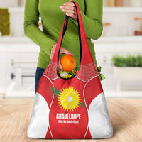 Guadeloupe Football Grocery Bag Allez Les Gwada Boys Red Color