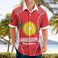Guadeloupe Football Custom Hawaiian Shirt Allez Les Gwada Boys Red Color