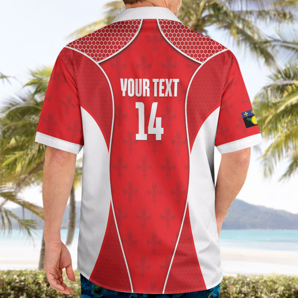 Guadeloupe Football Custom Hawaiian Shirt Allez Les Gwada Boys Red Color