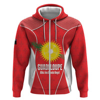 Guadeloupe Football Custom Hoodie Allez Les Gwada Boys Red Color