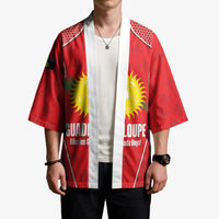 Guadeloupe Football Custom Kimono Allez Les Gwada Boys Red Color