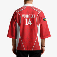 Guadeloupe Football Custom Kimono Allez Les Gwada Boys Red Color