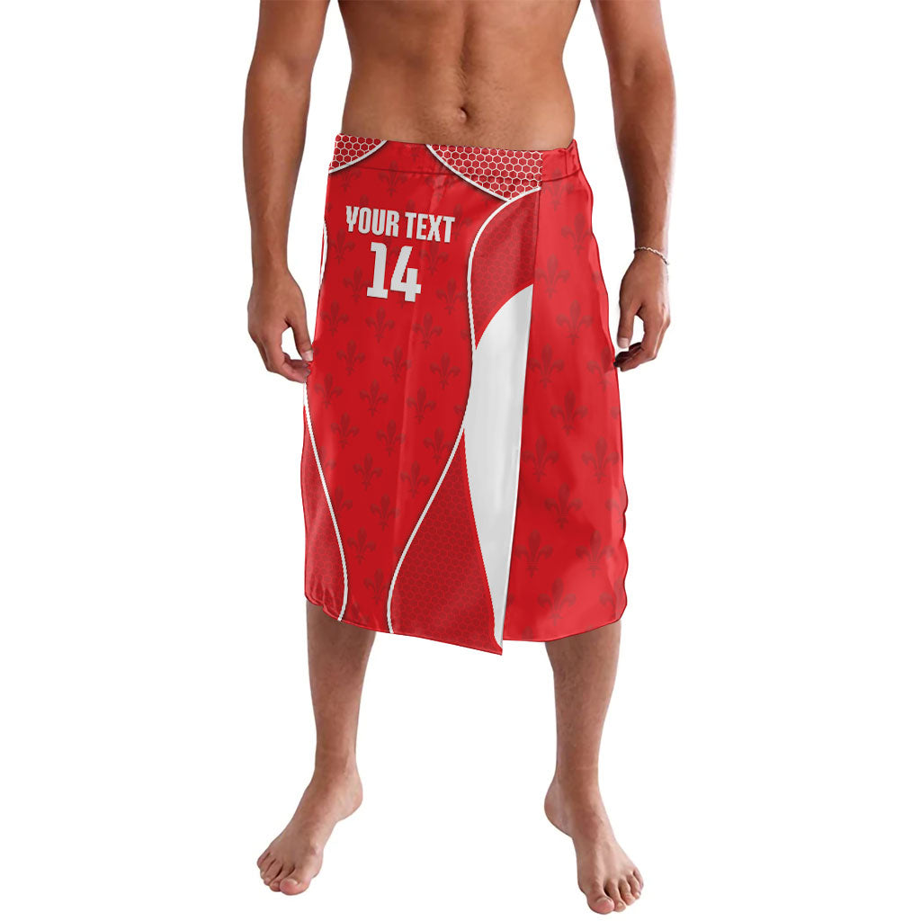 Guadeloupe Football Custom Lavalava Allez Les Gwada Boys Red Color