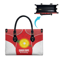 Guadeloupe Football Leather Bag Allez Les Gwada Boys Red Color