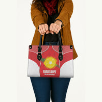 Guadeloupe Football Leather Bag Allez Les Gwada Boys Red Color