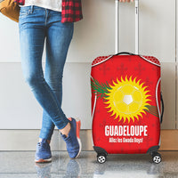 Guadeloupe Football Luggage Cover Allez Les Gwada Boys Red Color