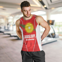 Guadeloupe Football Custom Men Tank Top Allez Les Gwada Boys Red Color