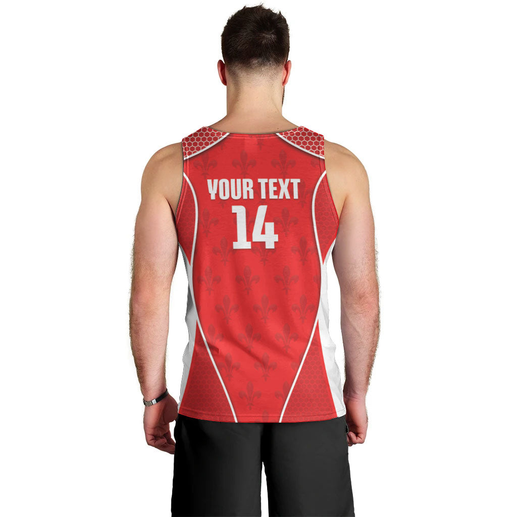 Guadeloupe Football Custom Men Tank Top Allez Les Gwada Boys Red Color