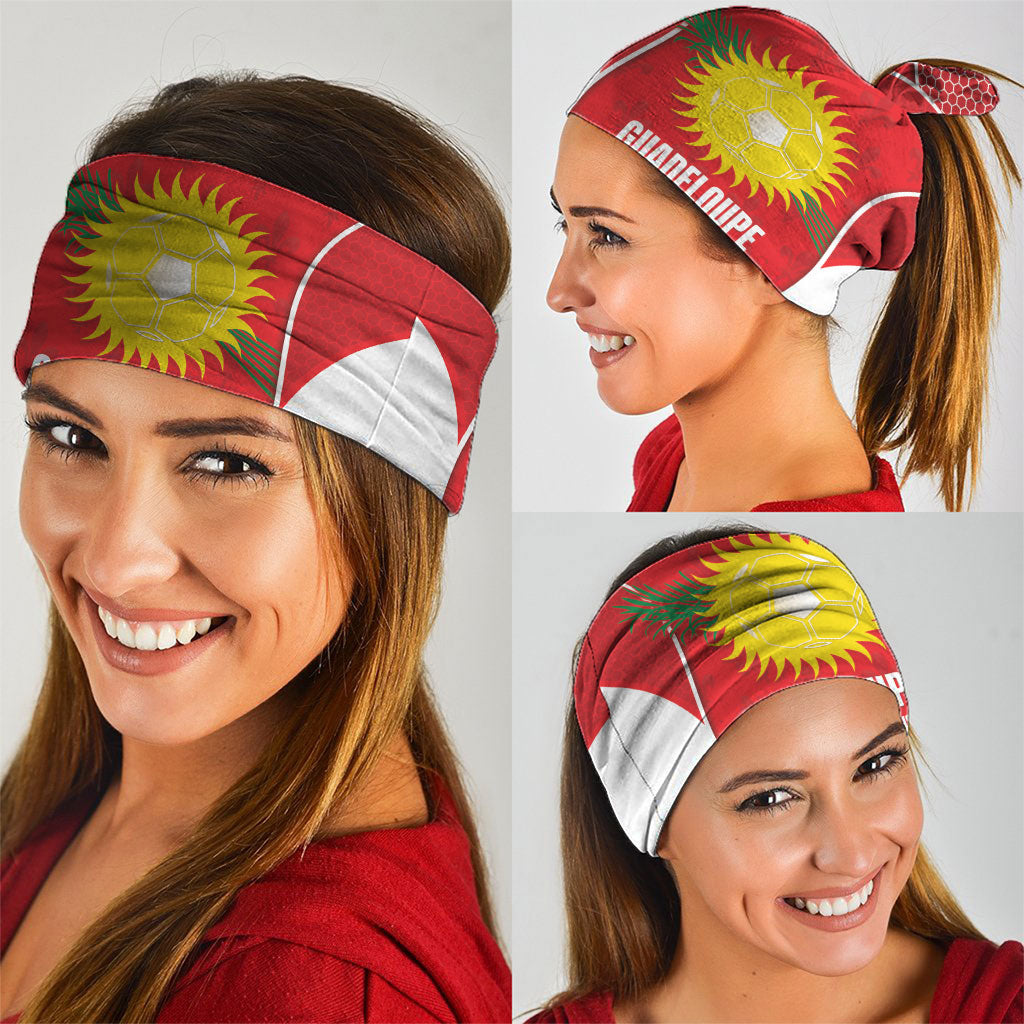 Guadeloupe Football Neck Gaiter Allez Les Gwada Boys Red Color