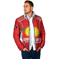 Guadeloupe Football Custom Padded Jacket Allez Les Gwada Boys Red Color