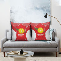 Guadeloupe Football Pillow Cover Allez Les Gwada Boys Red Color