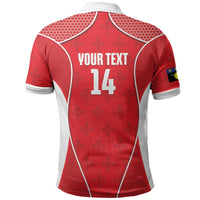 Guadeloupe Football Custom Polo Shirt Allez Les Gwada Boys Red Color