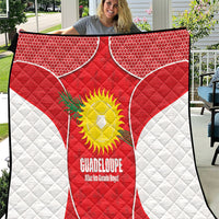 Guadeloupe Football Quilt Allez Les Gwada Boys Red Color