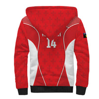 Guadeloupe Football Custom Sherpa Hoodie Allez Les Gwada Boys Red Color