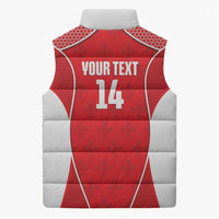 Guadeloupe Football Custom Sleeveless Puffer Jacket Allez Les Gwada Boys Red Color