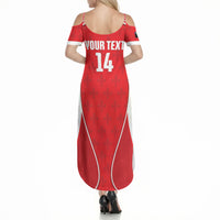 Guadeloupe Football Custom Summer Maxi Dress Allez Les Gwada Boys Red Color