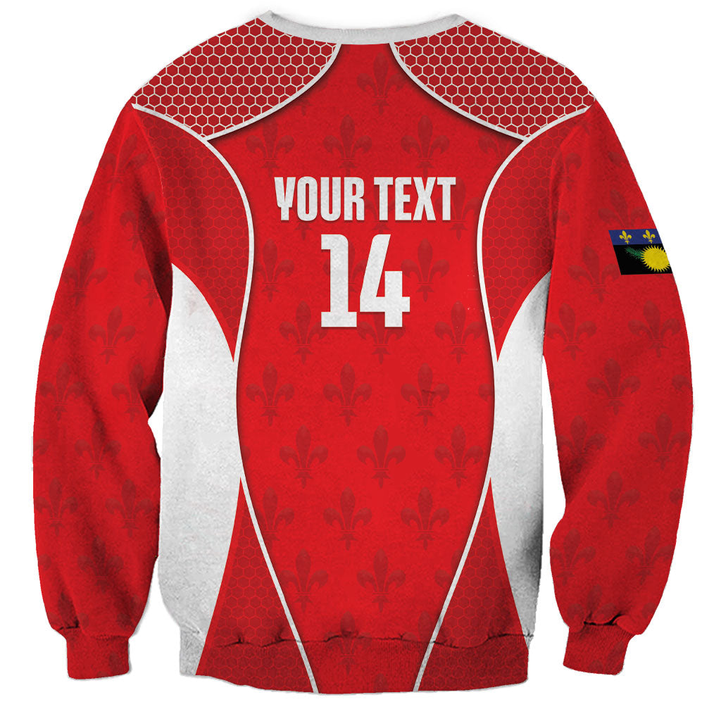 Guadeloupe Football Custom Sweatshirt Allez Les Gwada Boys Red Color