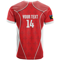 Guadeloupe Football Custom T Shirt Allez Les Gwada Boys Red Color