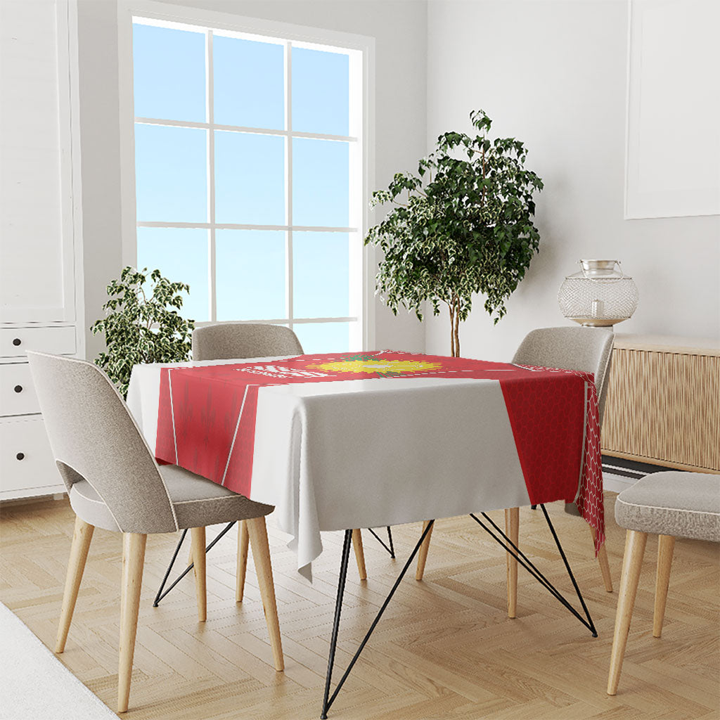 Guadeloupe Football Tablecloth Allez Les Gwada Boys Red Color