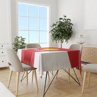 Guadeloupe Football Tablecloth Allez Les Gwada Boys Red Color