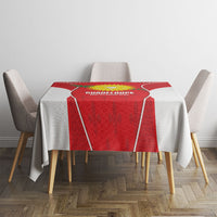 Guadeloupe Football Tablecloth Allez Les Gwada Boys Red Color