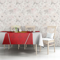 Guadeloupe Football Tablecloth Allez Les Gwada Boys Red Color