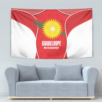 Guadeloupe Football Tapestry Allez Les Gwada Boys Red Color