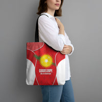 Guadeloupe Football Tote Bag Allez Les Gwada Boys Red Color